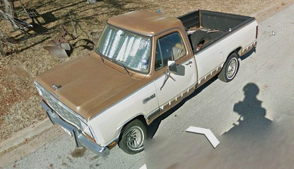 side/top view of truck in 2012 on google earth