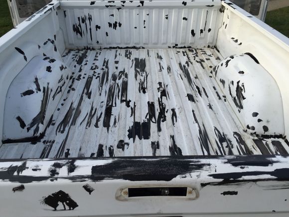 Used the POR on bare metal in the bed. Will sand it again to prep for roll on bedliner.