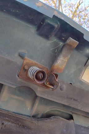 Different latch than normal hood latches. It seems certain Saturn's, BMW's and older S10's share the same horrible design.