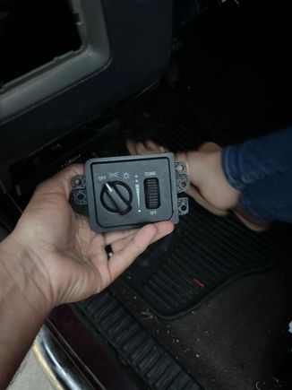 Basically, all I did was utilize the back half of the Dodge Durango switch, and the plastic cover piece with the Dodge Durango heat sink. I also use the dimmer switch out of the Durango. However, my headlight switch is my original.