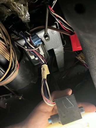 Brake light switch in 1986 dodge b250 v8 5.9. 
With the tow package. 