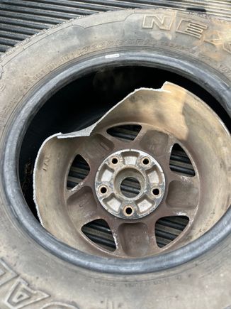 Wtv happened completely took out my wheel too