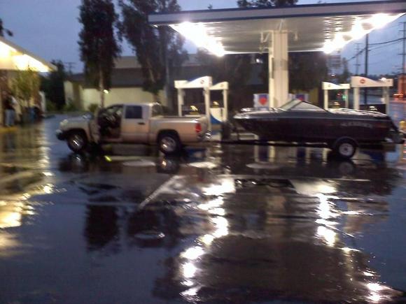 Goin fishin in the rain, thankfully cleared up around 6am