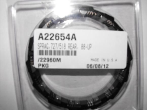 overrunning clutch
I have seen these completely gone and have replaced them in trans. with less than 30K on them.