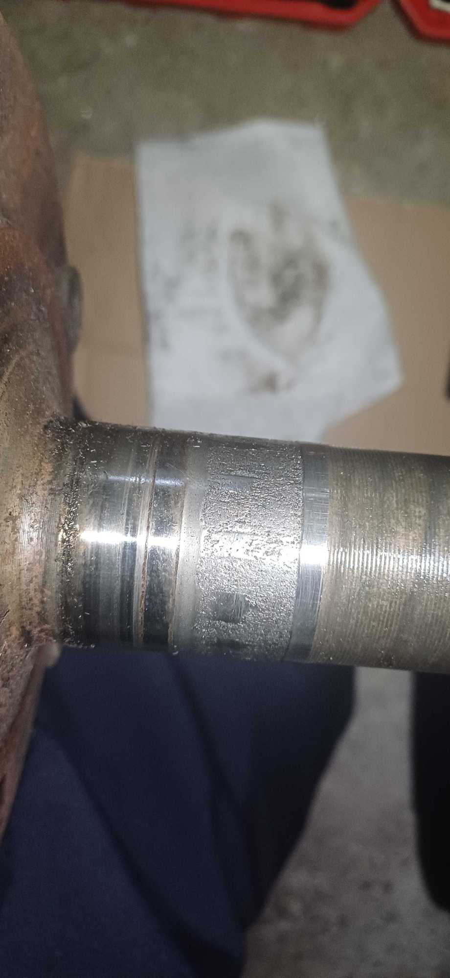 Passenger Side Axle Shaft. Heavily pitted and rough.