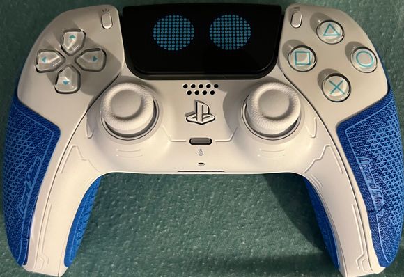 I think the grips are perfect. They fit so well and only cover the same blue area on handle. It is just swell. I’m comfortable with them and that’s it. In my eyes, takes nothing away. But, just mo.