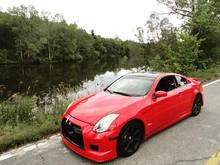 infiniti g35 red gtr style body kit#g35#redcar#monbb#bodykit#gtrstyle#34#infiniti#car#passion#flash#sun#love2ride