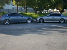 my bros on the left and mine with old rims!