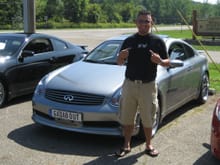 My G35 and me at an Ohio meet with my custom Authentic German plate with my G35driver screen name!