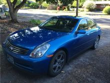 2003 G35 2dr Sedan, Black leather interior. Bought it 2 years ago and there was only 27,000 miles on it!