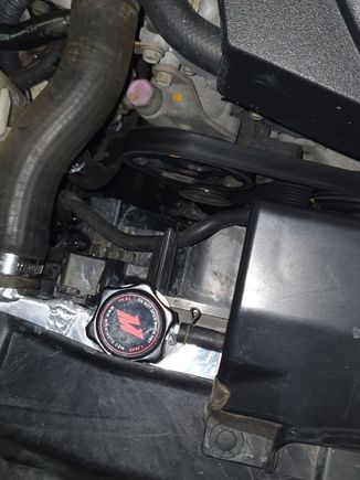 fresh coolant on the undershroud 