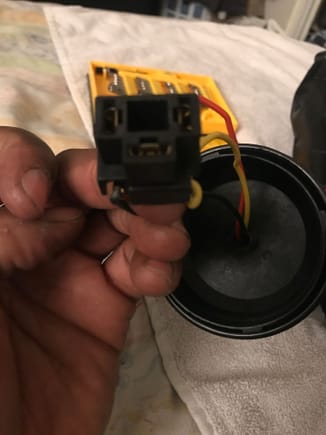 This is what the plug looks like and the side you will have to take a super small screw drivers or flat head in the slots of each one to pull each wire from the plug. 
