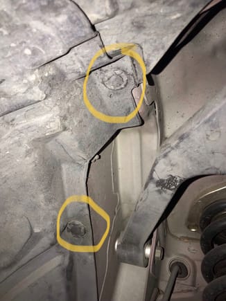 You obviously have to jack up the car and take the wheels off. Once you do you have to pull this plugs that I have circled here. There are a few.