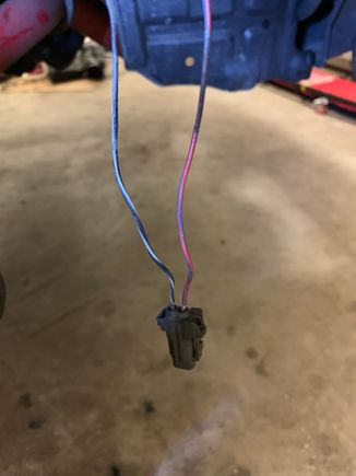 Frayed/worn to copper wire right at connector.