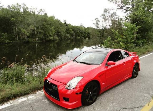 infiniti g35 red gtr style body kit#g35#redcar#monbb#bodykit#gtrstyle#34#infiniti#car#passion#flash#sun#love2ride