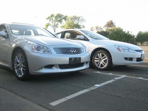 My 2008 G35S and Mr Brother's 2004 Honda Accord EX-V6 Spd.