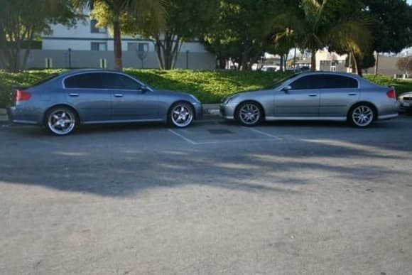 my bros on the left and mine with old rims!