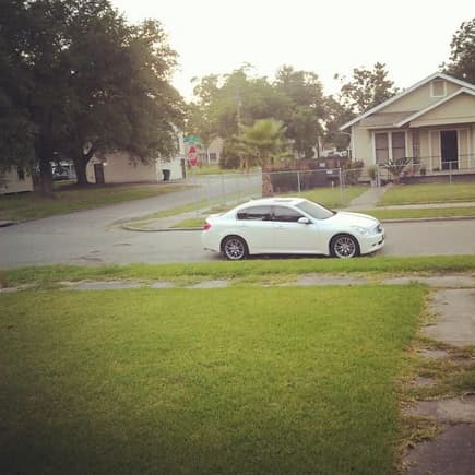 The sun sets after a wonderful day of test driving my new g35s