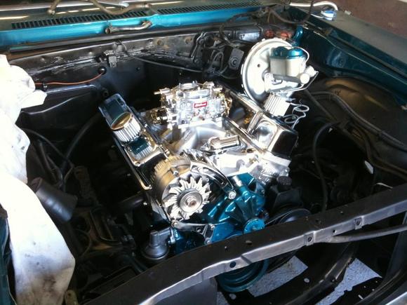 New top end rebuilt on the 350 V8.