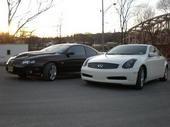 G35 and the NEW GTO (same as the 1st one just black interior instead of red) that I got my BF