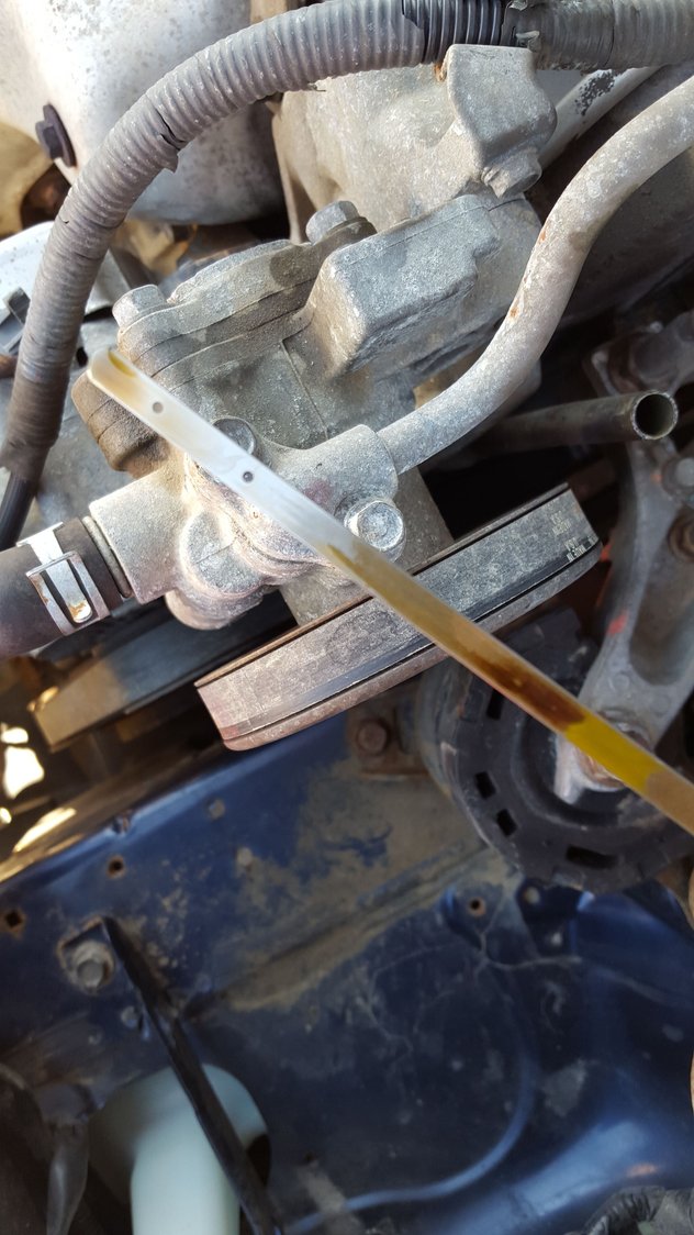 Uhoh? orange on oil dipstick HondaTech Honda Forum Discussion