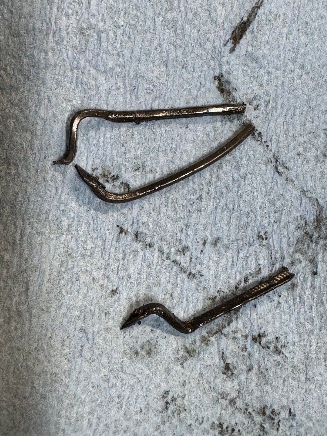 All the pieces of the pin I found