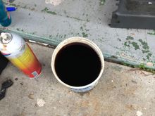 This is how the gas came out when i was cleaning it out yuck 