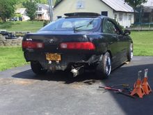 Custom exhaust made for rear diffuser