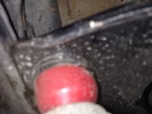 The line in the upper middle of the pic is where they're hitting. It actually started to crack the welded piece that someone put in.