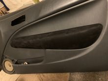 Be careful installing the new liner on the door panels. It's not easy to keep wrinkles out. I'll probably end up pulling these back out to pull the wrinkles when I install speakers. I used a light duty bonding spray from Elmer's that supposed to have a permanent hold. We'll see. I've ordered some more heavy duty glue just in case.