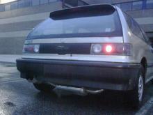 tail lights and exhaust.