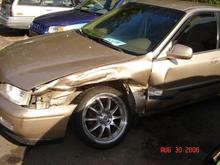 Some dum mass hole bitch smashed me with her jeep liberty while I was stoped