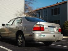 A nice view of where my left rear bumper met the guardrail on the right side of the highway...there was snow, this is Virginia, we can't handle it :P