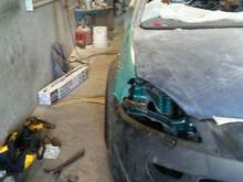 Afterwards came the fenders, which I was trully amazed by. They actually extended the bumper out to meet with the fender like PB & J.