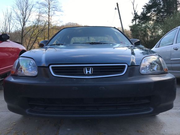 Got the hood back on and with the new headlights I bought it’s starting to look pretty cool!


I went to town without a good and felt like a BOSS lol. Wish I had a cool motor or something in there. (Patience young padawan, in time it will happen!)