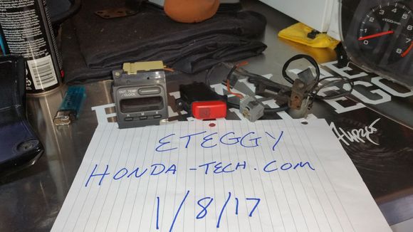97-01 crv rd1...jdm clock with temp sensors and hazard switch 150 obo