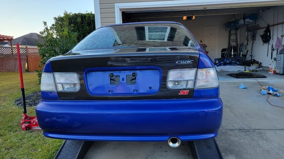 Seibon deck lid and new emblems installed. Not too happy with the fitment yet, but its working. I had to modify every hole for the lights and license plate bracket.