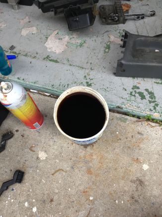 This is how the gas came out when i was cleaning it out yuck 