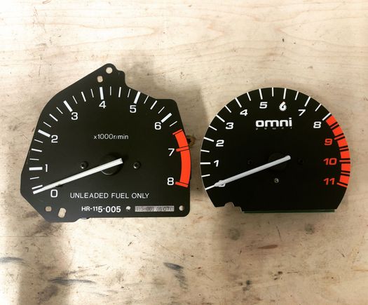 Decided to install the Omni 8k tach as it matches the stock engine redline a bit better
