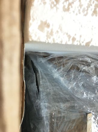 Gouge in packaging on the side of the D16Y7