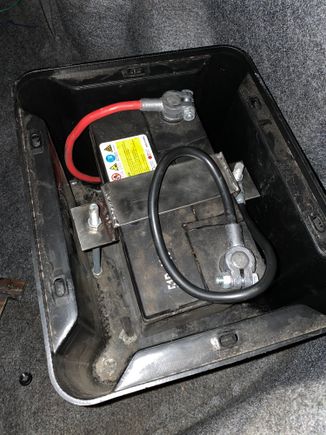 Woo! Made a battery tie down. The one that came in this kit was a POS, although I can not recall why. 