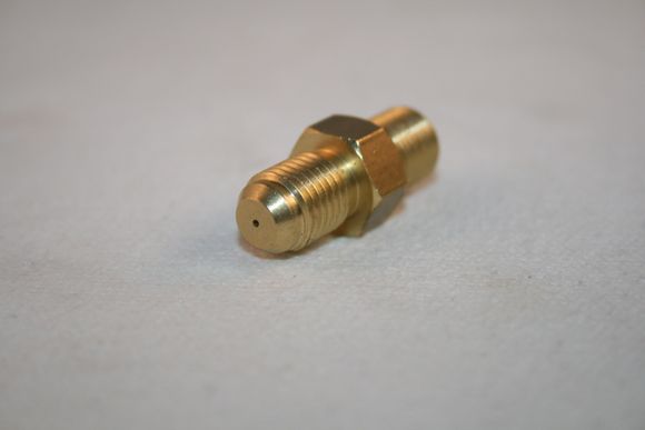 This is the proper .030" to 7/16-24 to -4AN conversion. Much smaller than what you have pictured.