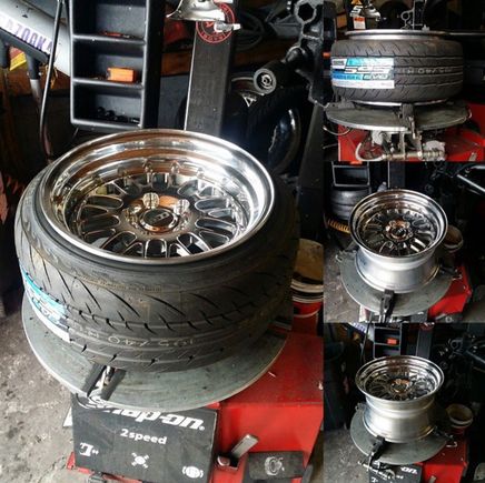 Almost done 16*9.5 with a 195/40/16  stretched out