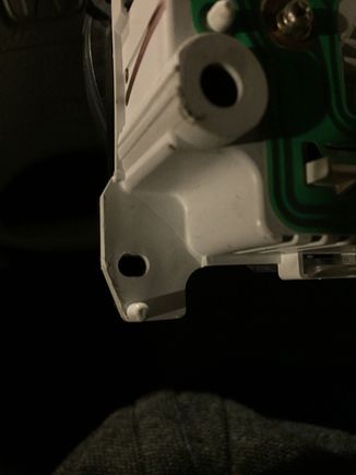 Slight crack on one of the tabs but still intact. No problems.