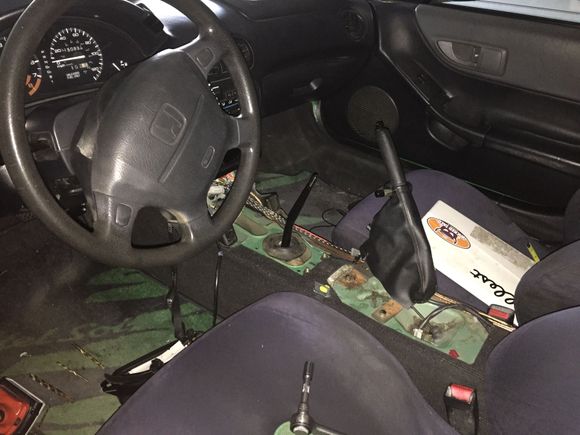 Mock up of the manual shift linkage.