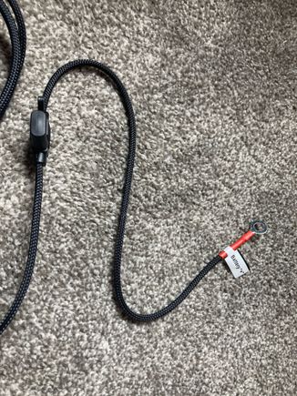 Power lead has an inline fuse holder equipped w/ a 20A fuse.