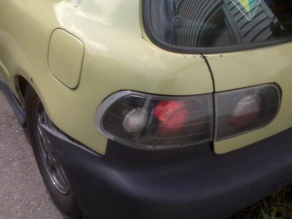 Old bumper and taillights