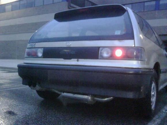 tail lights and exhaust.