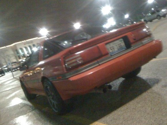 Parking lot rear angle shot
