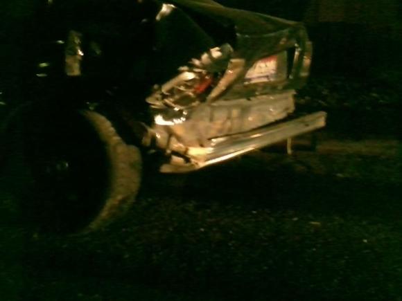 Pic from impact site the night it happened